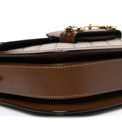 Gucci GG Supreme Monogram Horsebit 1955 Shoulder Bag Beige Brown Sugar 9 of 10