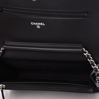 Chanel Patent Quilted Wallet On Chain WOC Black 5 of 12