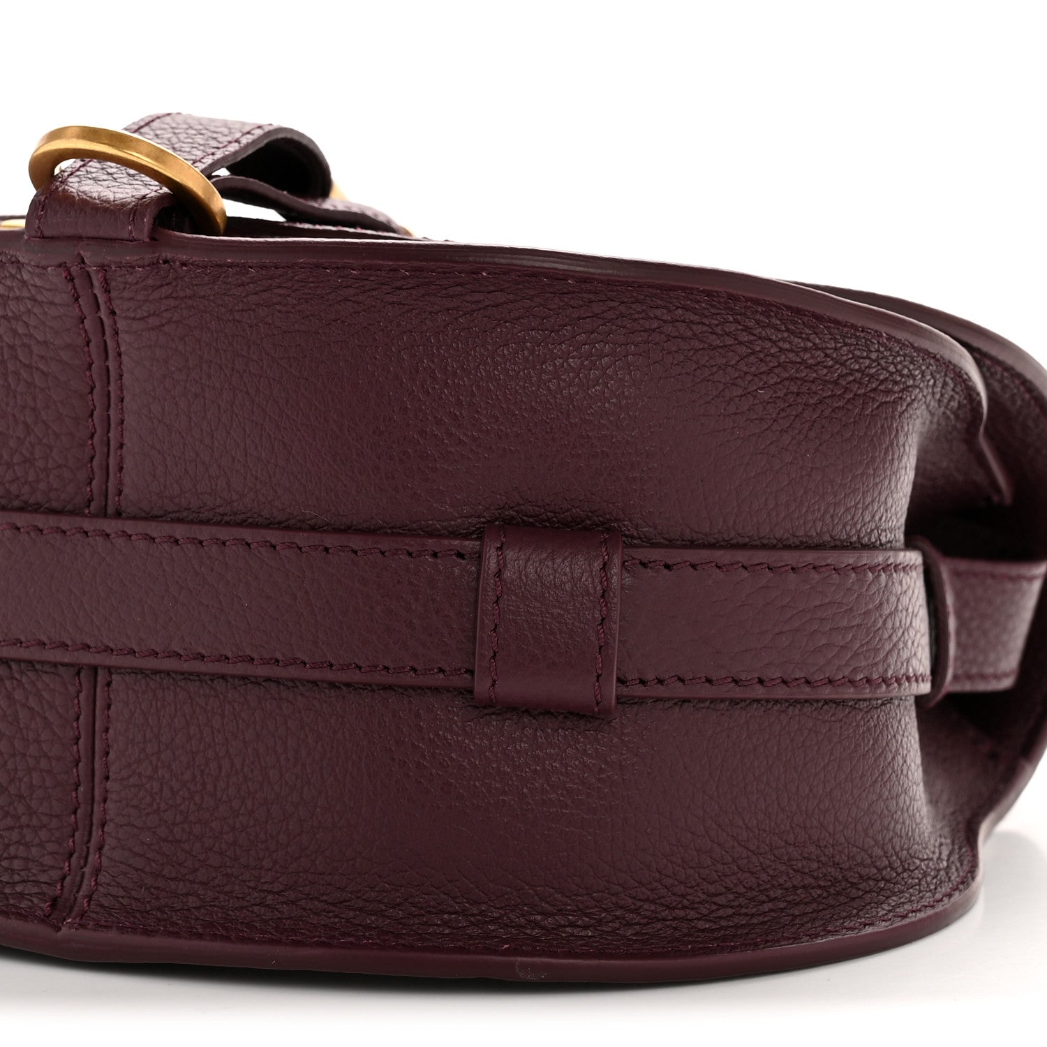 Chloe Grained Calfskin Small Marcie Saddle Bag Dimness Purple 10 of 11
