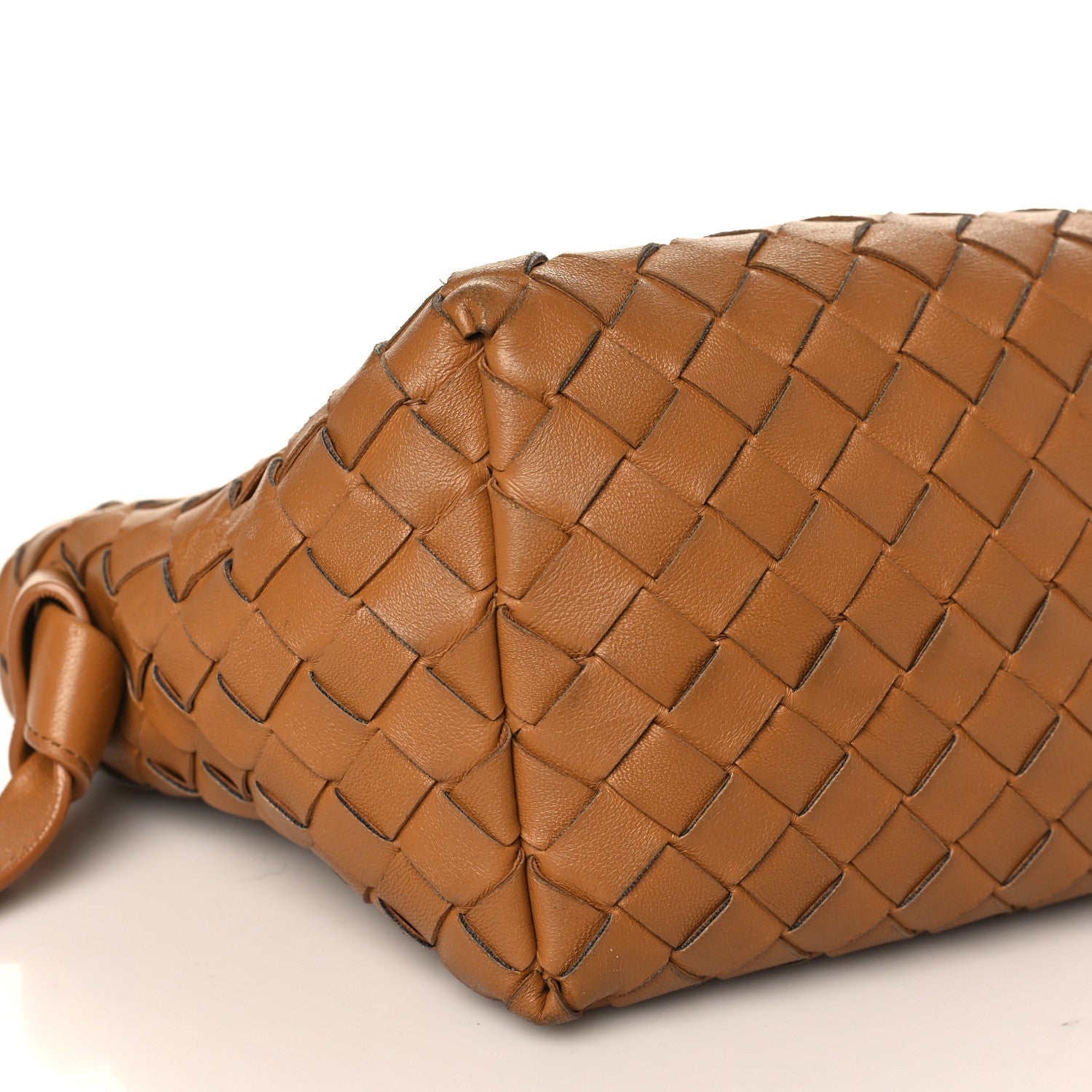 Bottega Veneta Nappa Intrecciato Tie Shoulder Bag Caramel 7 of 8