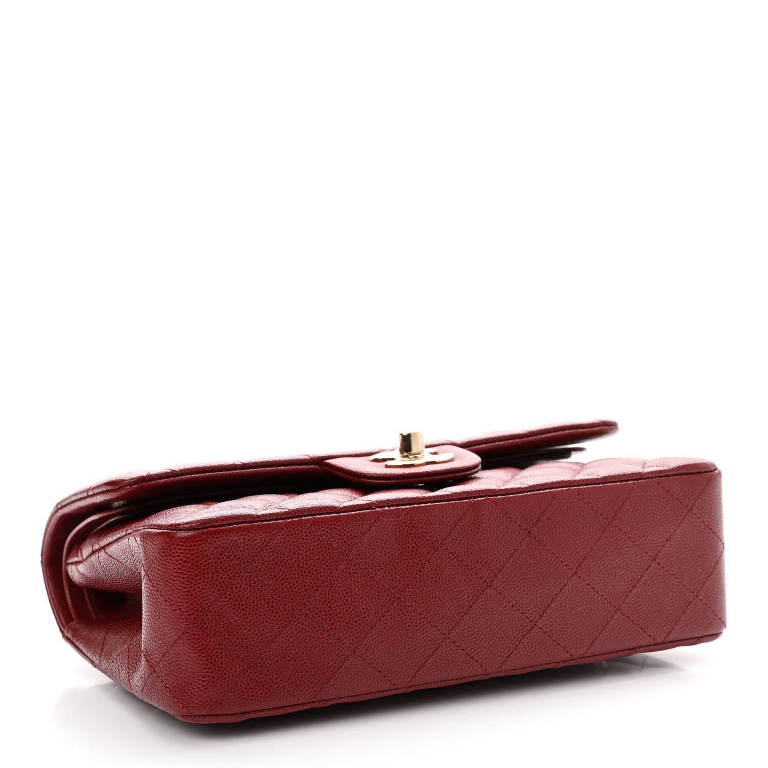 Chanel Caviar Quilted Small Double Flap Burgundy 4 of 11