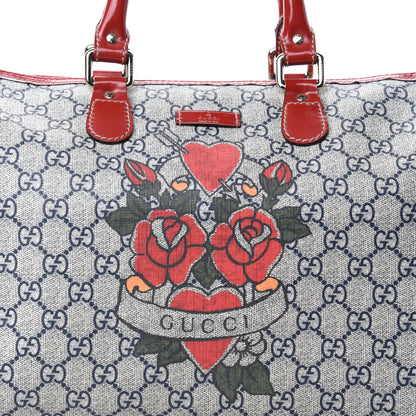 Gucci GG Plus Monogram Tattoo Heart Medium Joy Boston Red 11 of 11