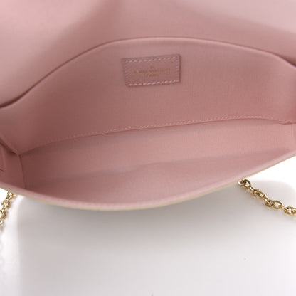 Louis Vuitton Damier Azur Pochette Felicie Chain Wallet Rose Ballerine 5 of 12