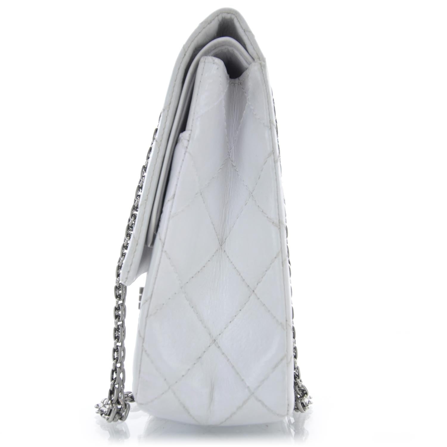 Chanel Aged Calfskin 50th Anniversary 2.55 Reissue 227 White 3 of 10