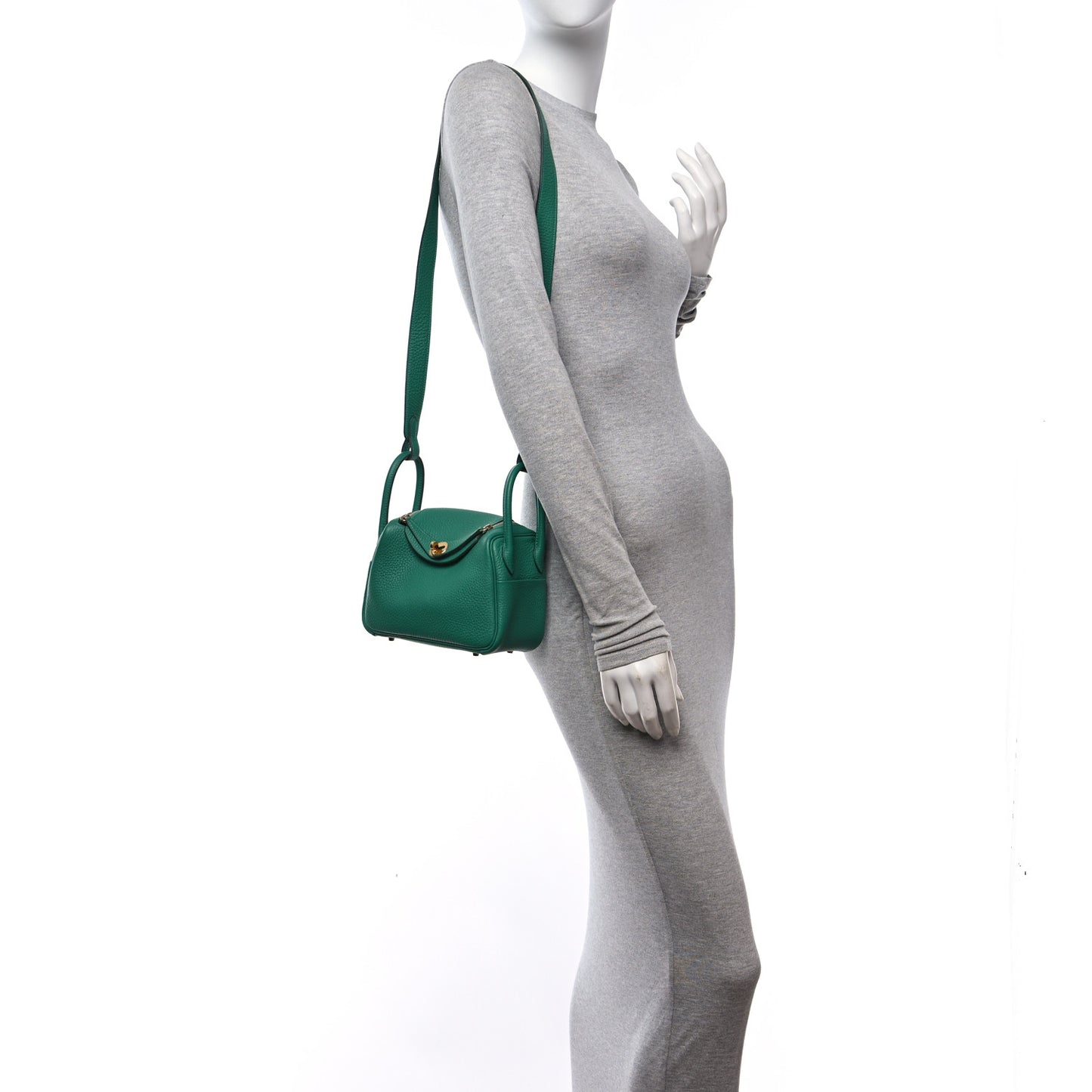 Taurillon Clemence Mini Lindy 20 Vert Vertigo