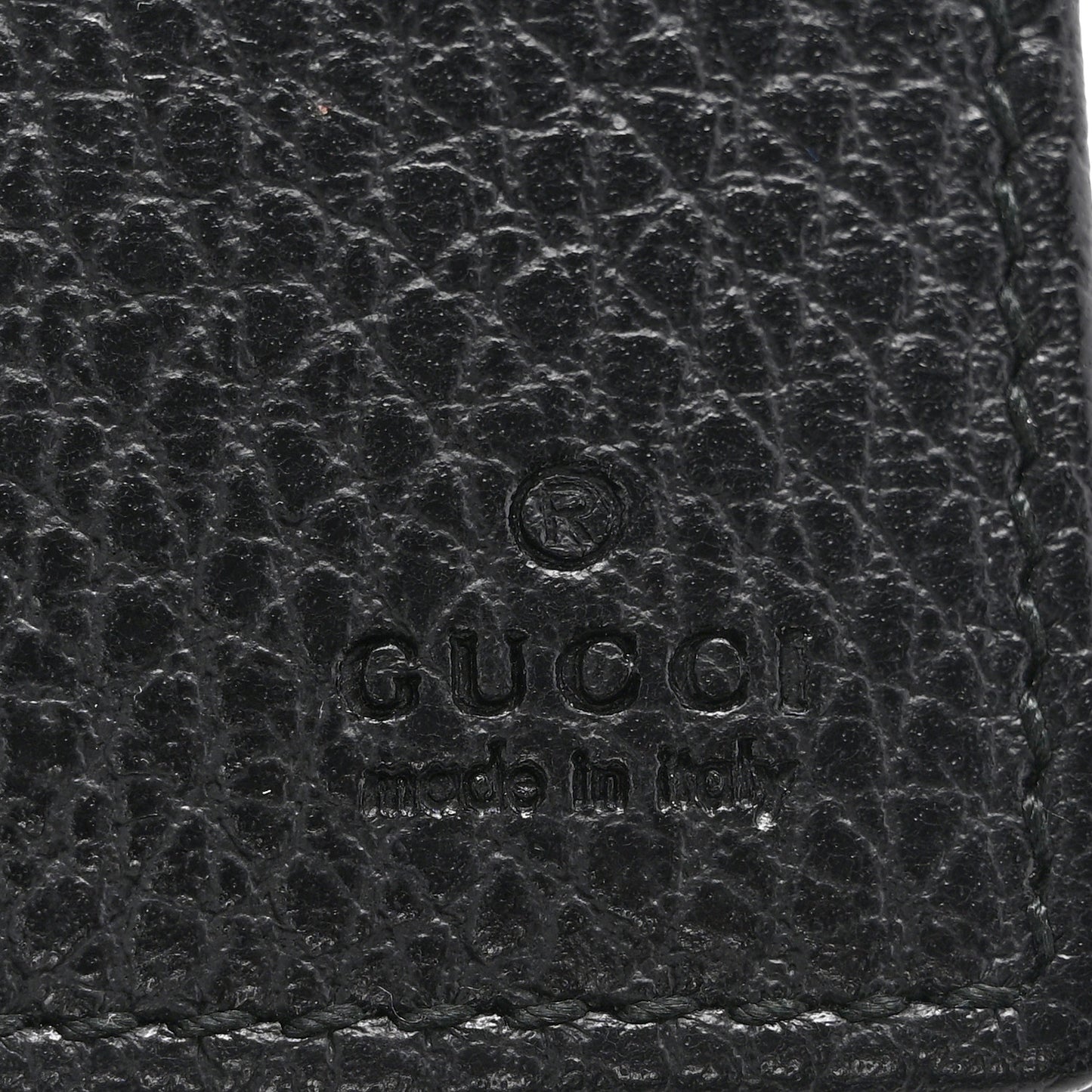 Dollar Calfskin Mini Swing Wallet Bag Black