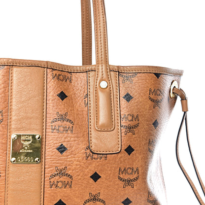 MCM Visetos Medium Liz Reversible Shopper Tote Cognac 16 of 29
