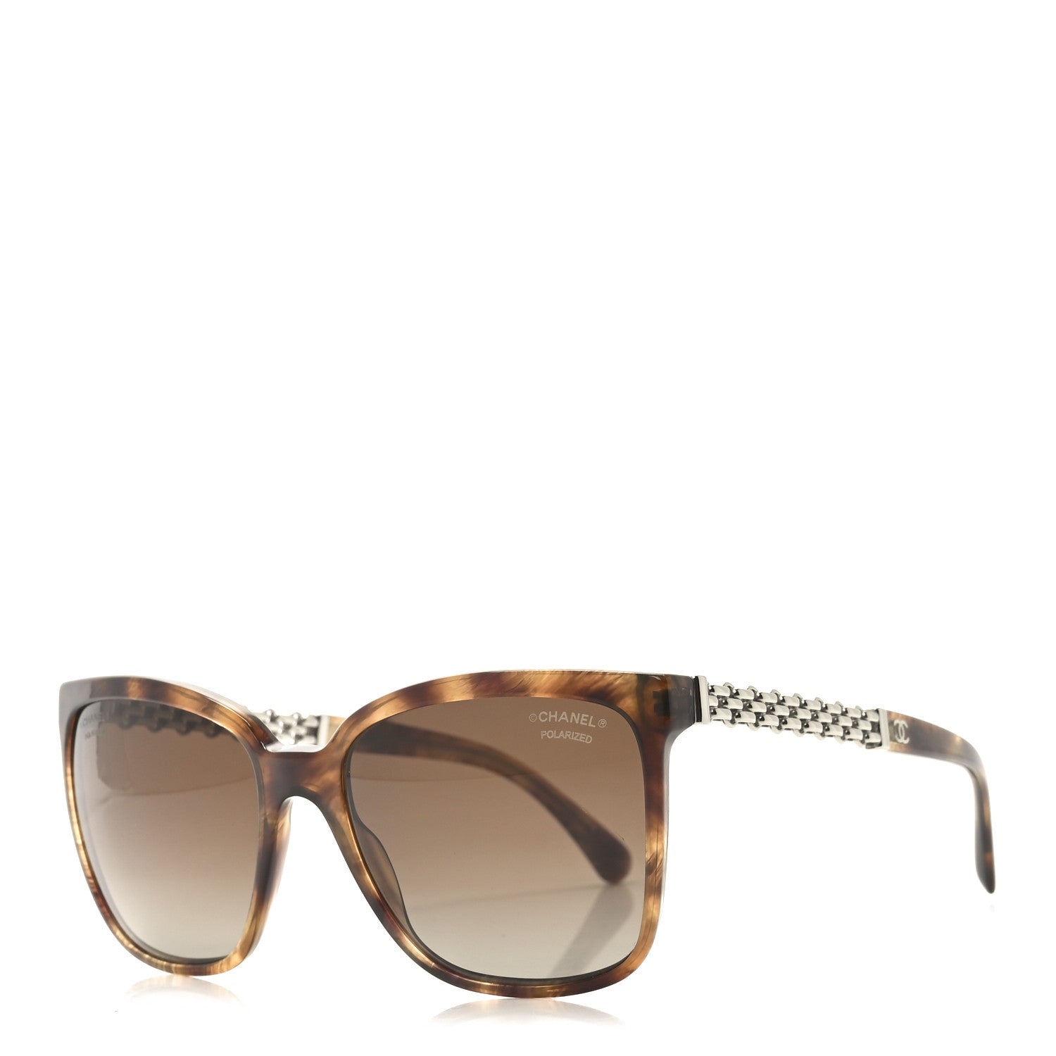 Chanel Polarized Square Chain PSunglasses 5325 Tortoise 1 of 7