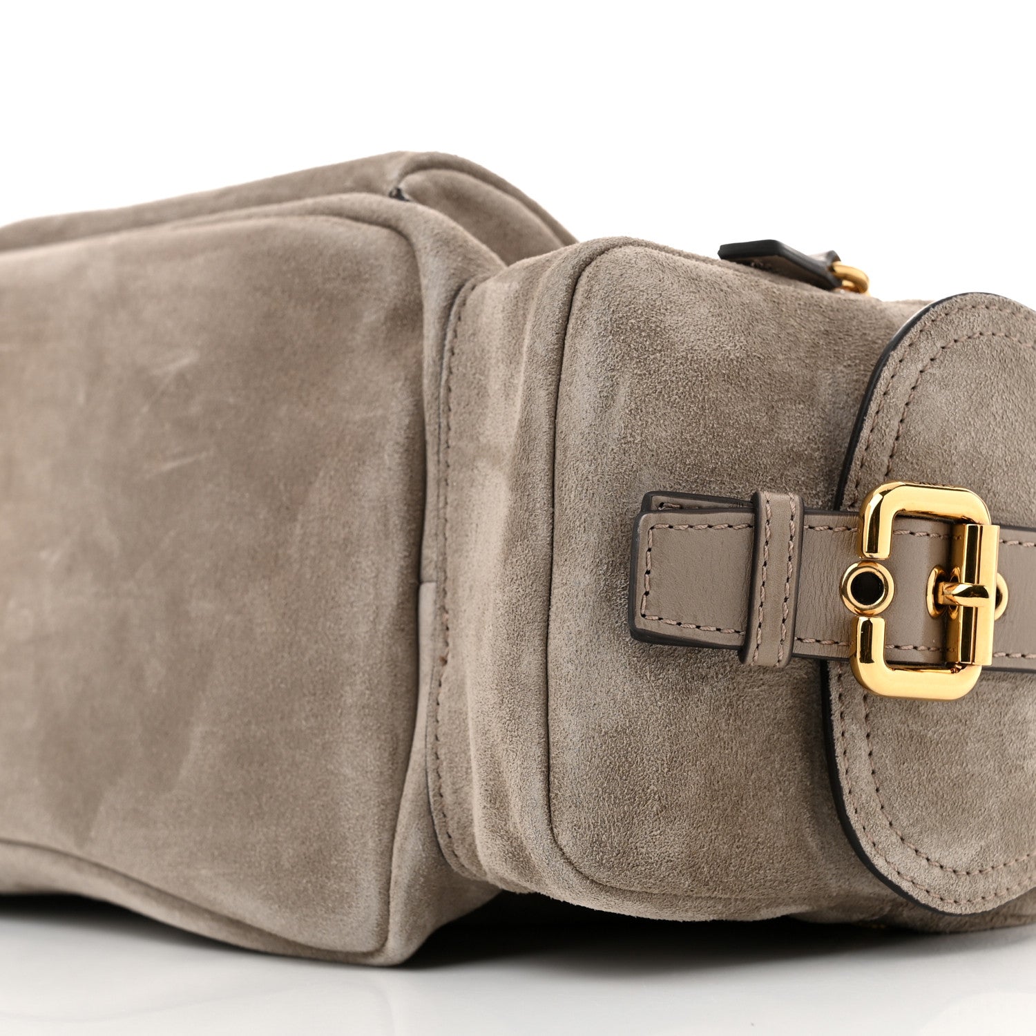 Chloe Suede Calfskin Medium Double Carry Camera Bag Motty Grey 10 of 11