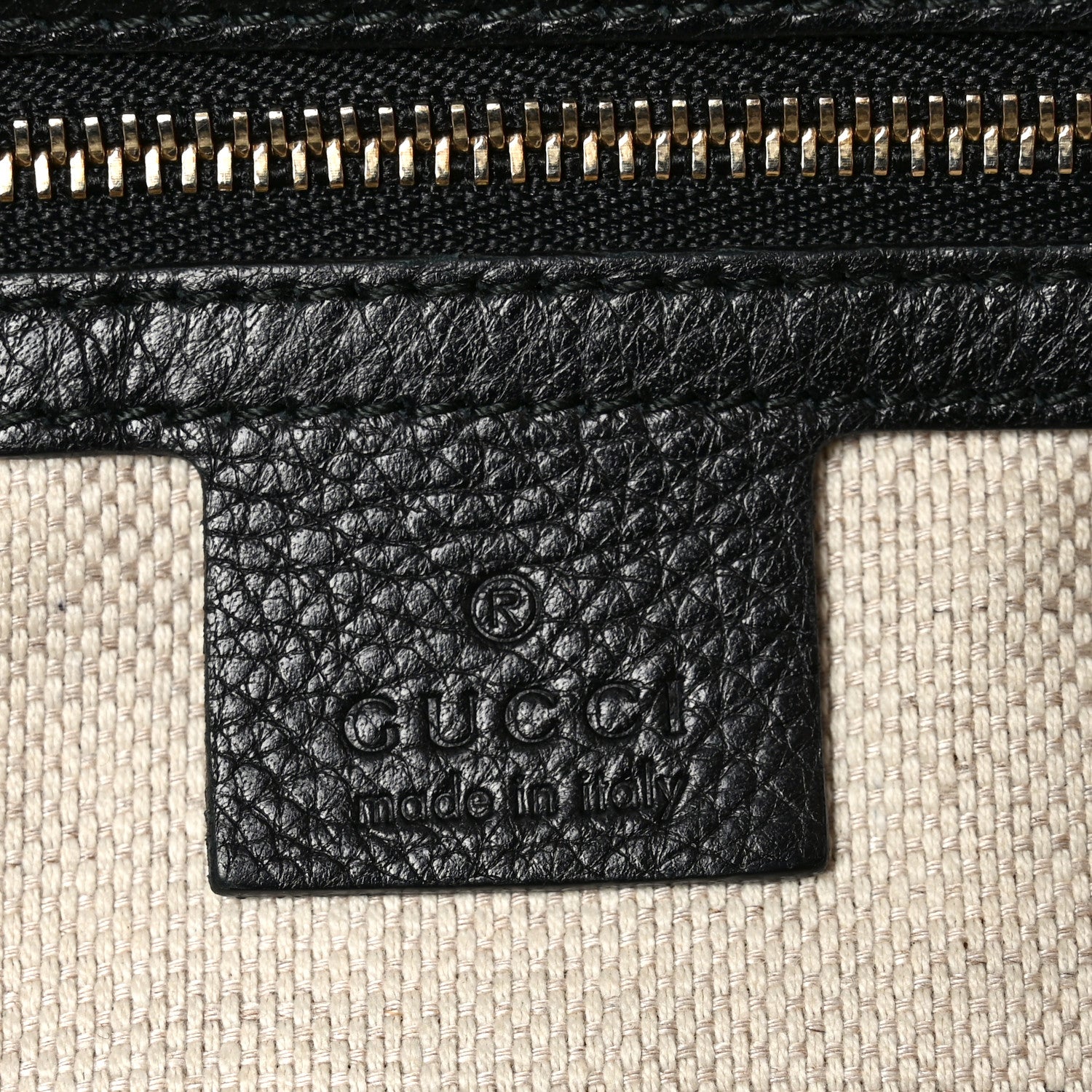Gucci Pebbled Calfskin Medium Soho Hobo Black 7 of 11