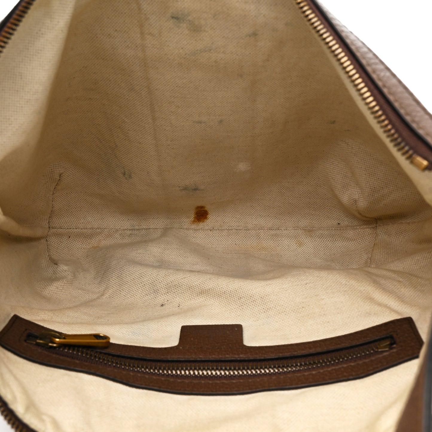GG Supreme Monogram Web Small Ophidia Half Moon Hobo Brown