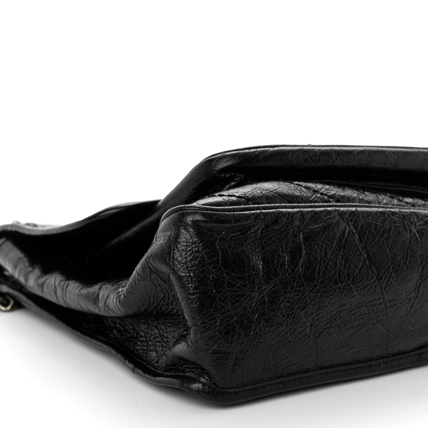 Saint Laurent Crinkled Calfskin Matelasse Monogram Large Niki Chain Satchel Black 9 of 10