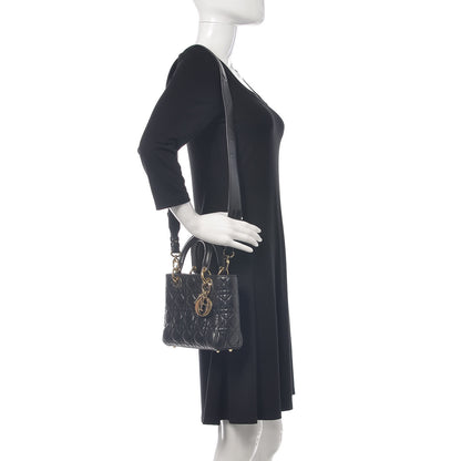 Christian Dior Lambskin Cannage Small Lucky Badges My Lady Dior Black 2 of 11
