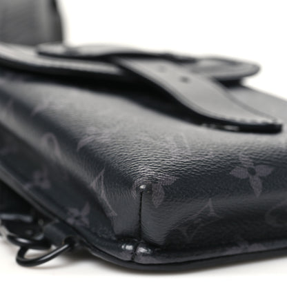 Louis Vuitton Monogram Eclipse Saumur Slingbag Black 7 of 8