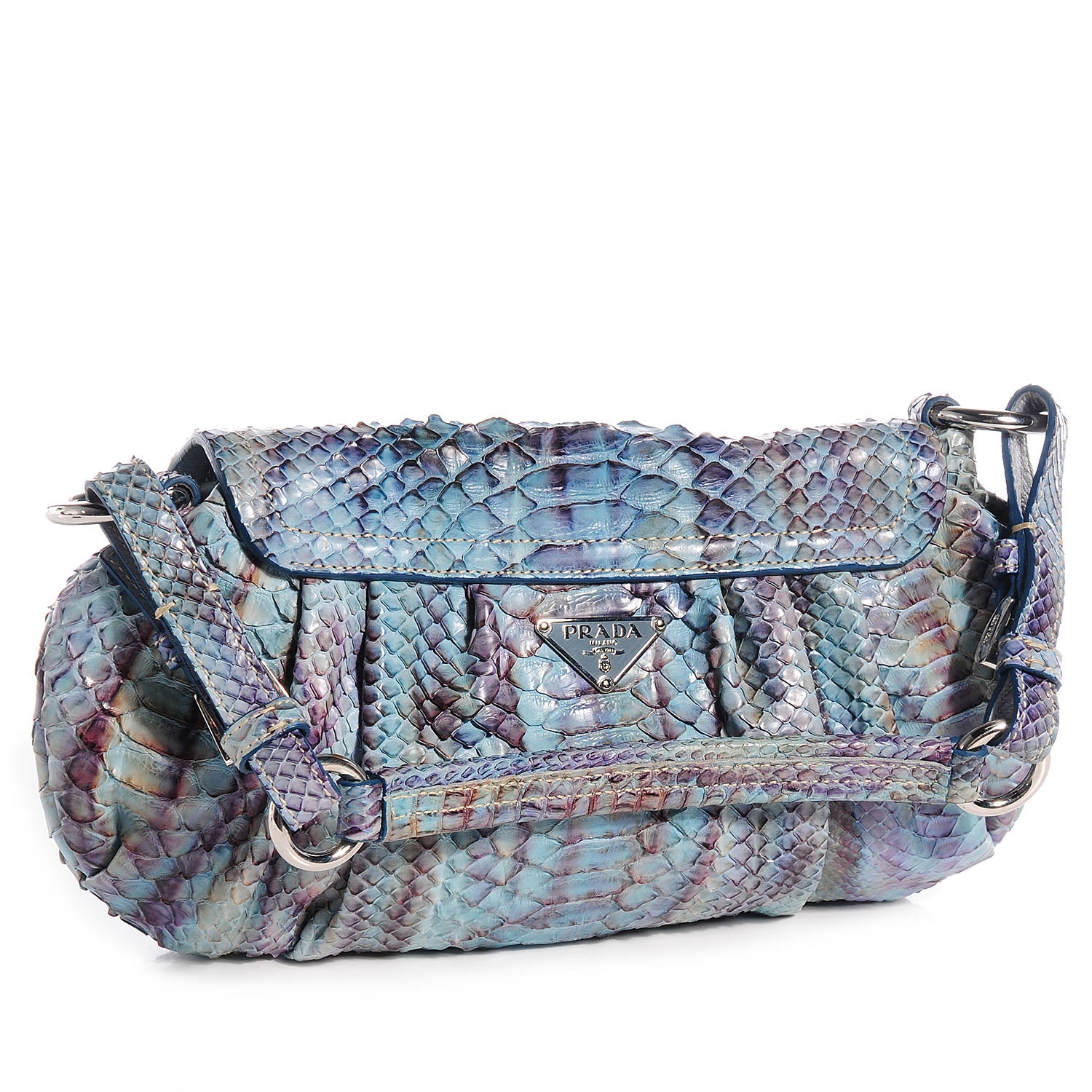Prada Python Alligator Shoulder Flap Bag Voyage 3 of 11