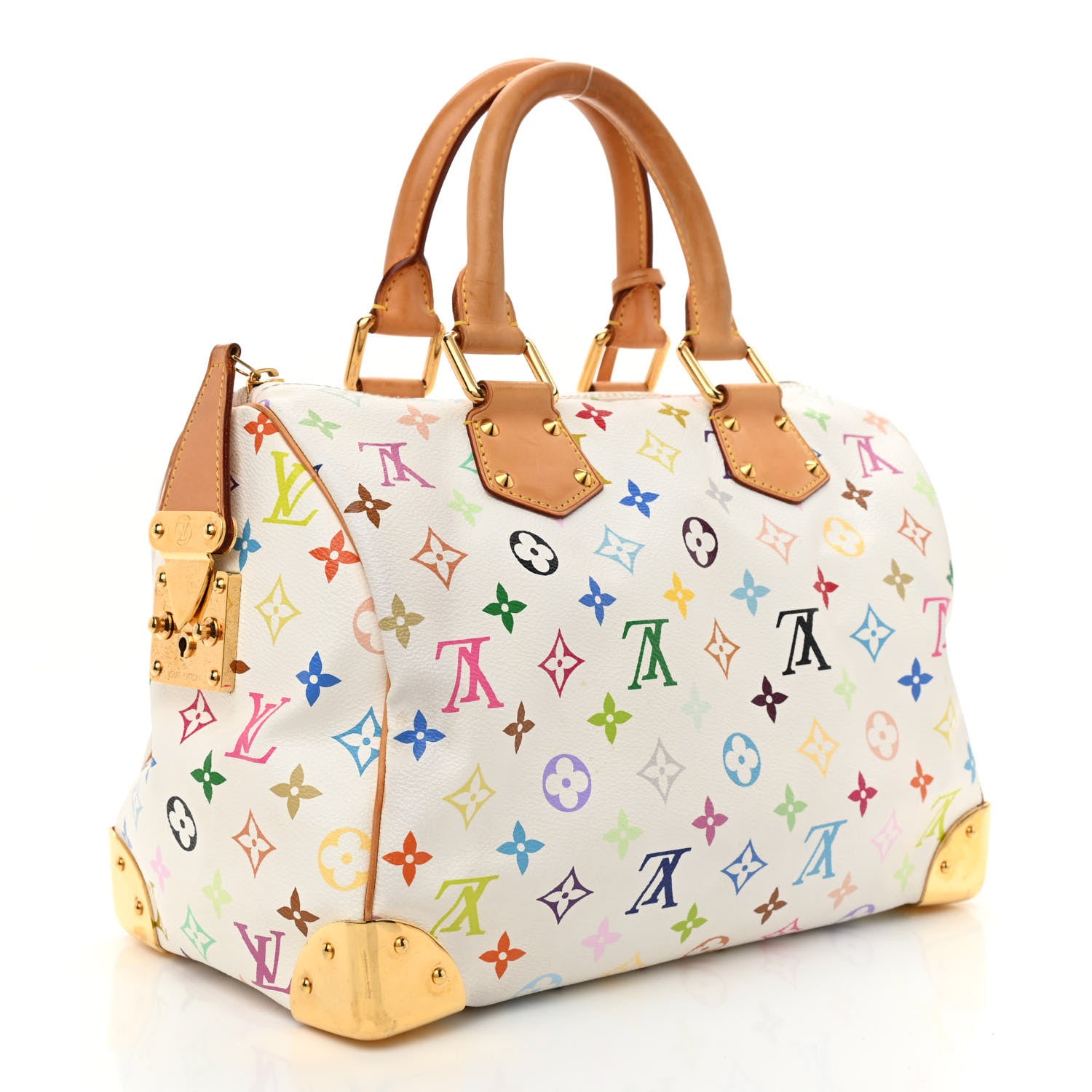 Louis Vuitton Monogram Multicolor Speedy 30 White 3 of 9