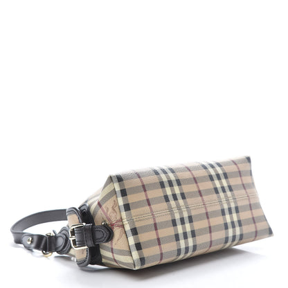Burberry Haymarket Check Small Shoulder Bag Chocolate 4 of 13