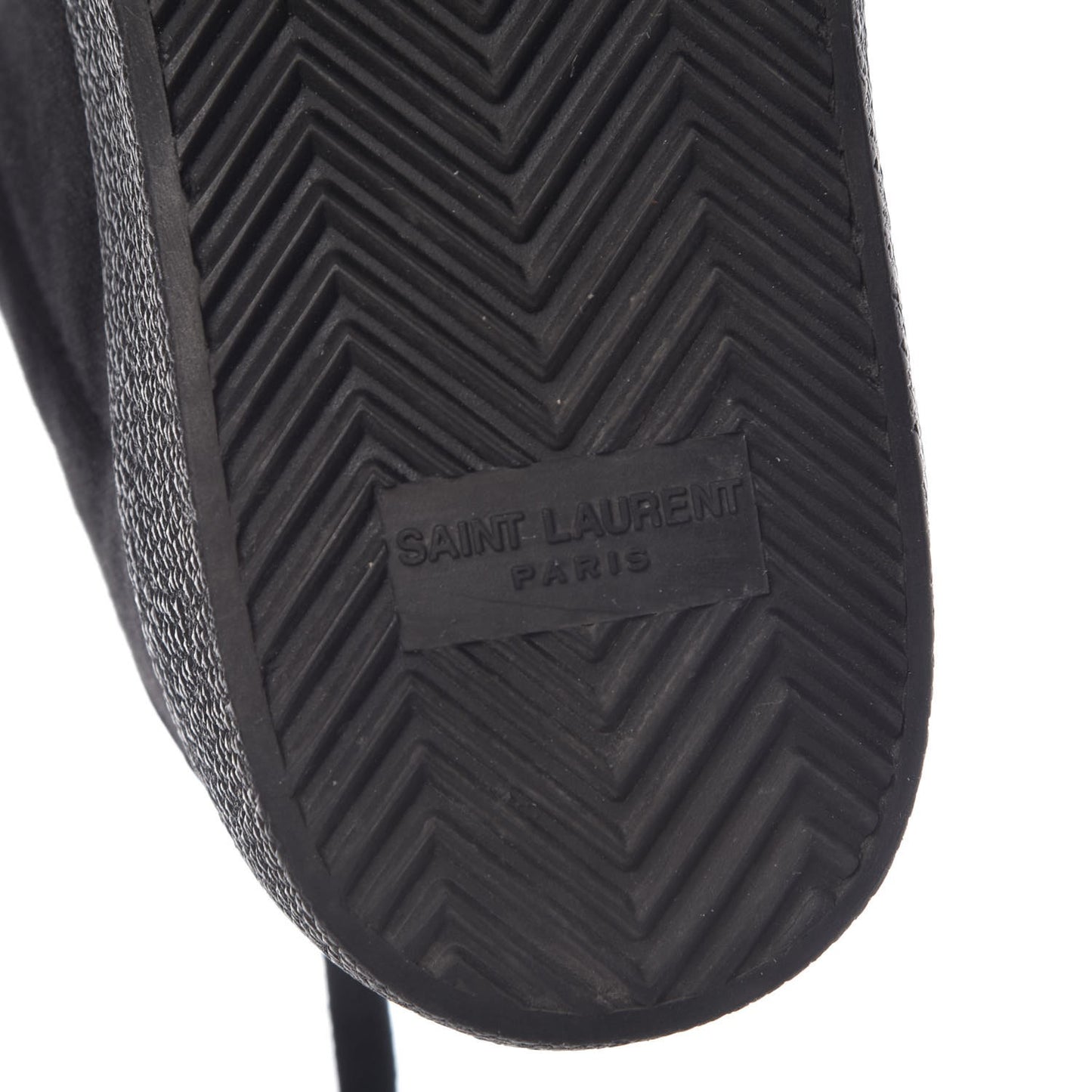 Distressed Canvas Men's Court Classic Sneakers 40 Black