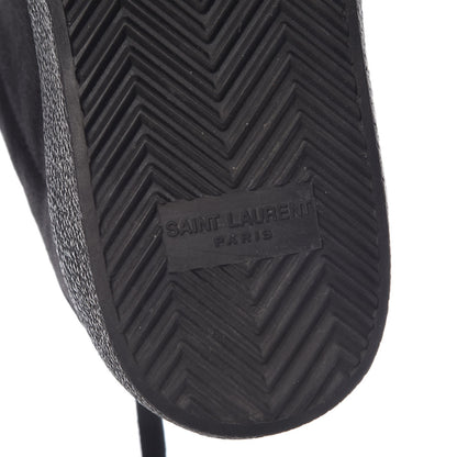 Saint Laurent Distressed Canvas Men's Court Classic Sneakers 40 Black 6 of 11