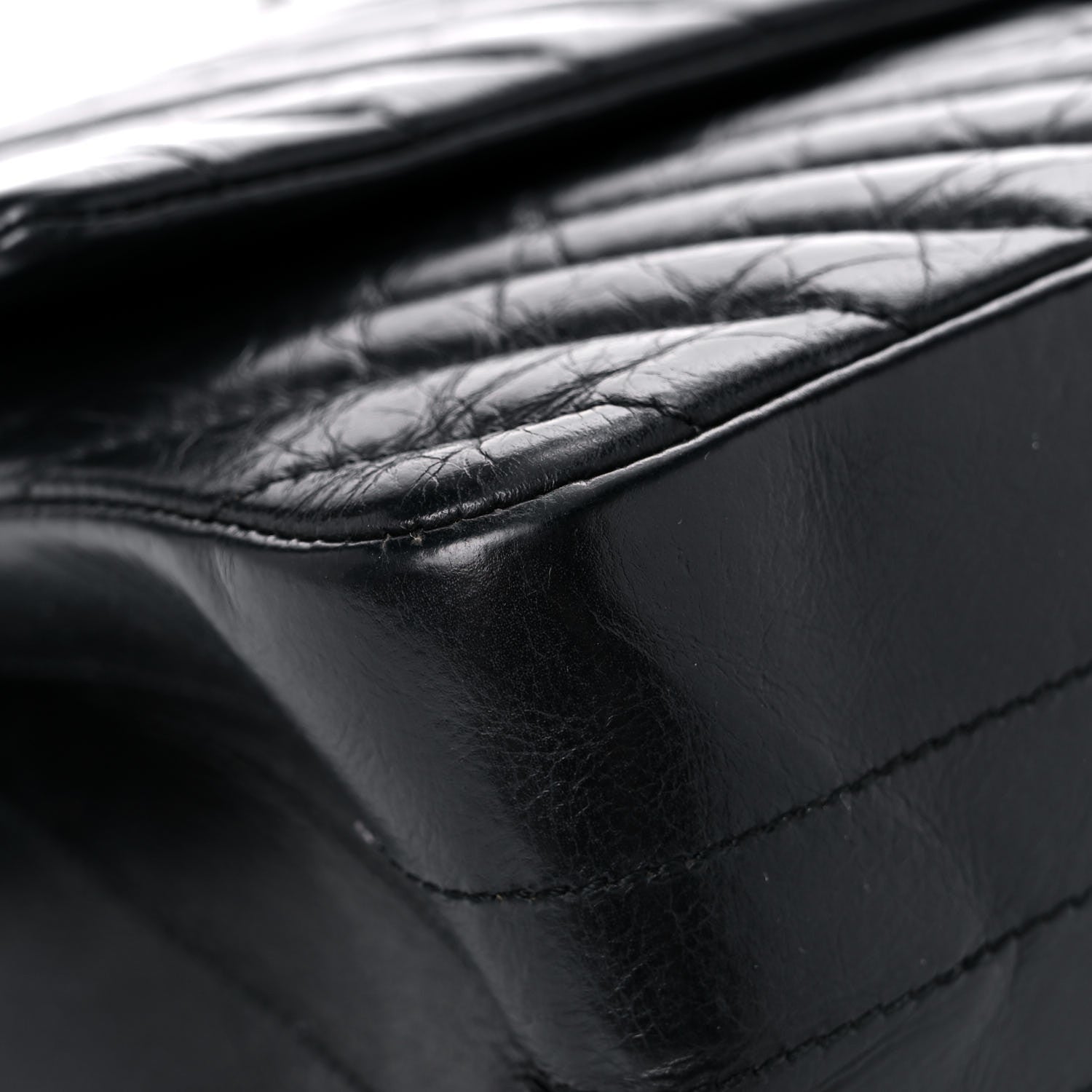 Chanel Aged Calfskin Chevron Quilted 2.55 Reissue 226 So Black 8 of 18