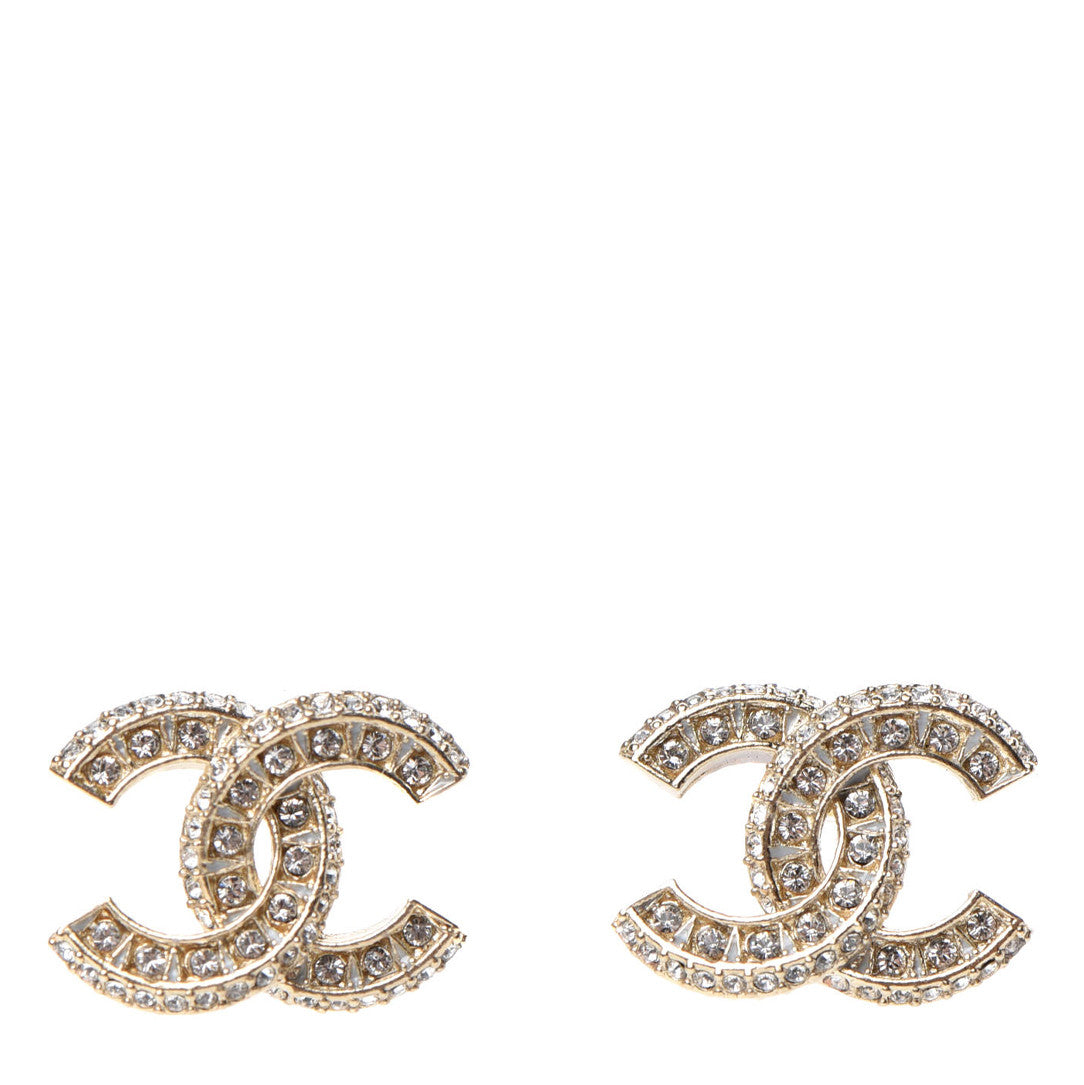 Crystal CC Earrings Gold