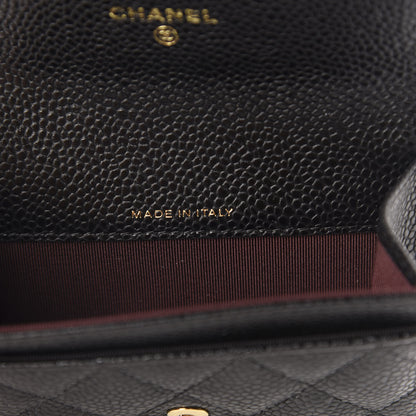 Chanel Caviar Quilted Flap Card Holder Wallet Black 7 of 9