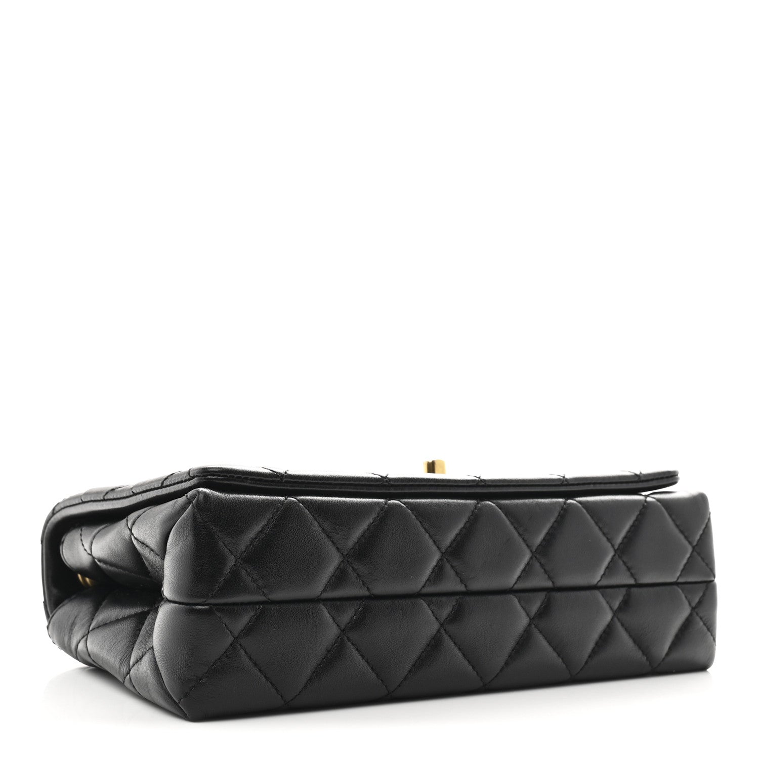 Chanel Shiny Lambskin Quilted Enamel CC Small Flap Black 4 of 11