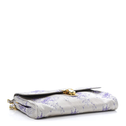 Prada Tessuto Nylon Jacquard Floral Print Shoulder Bag Glicine 4 of 11