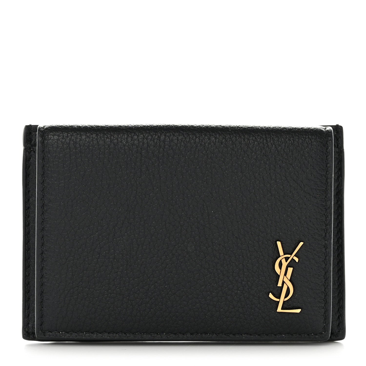 Saint Laurent Calfskin Monogram Coin Pouch Black 1 of 8