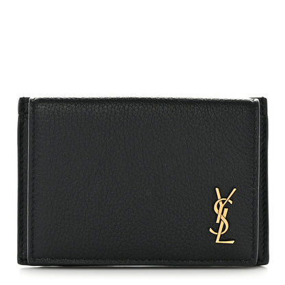 Saint Laurent Calfskin Monogram Coin Pouch Black 1 of 8