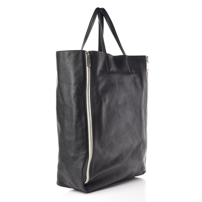 Celine Smooth Lambskin Vertical Zip Cabas Black 3 of 16