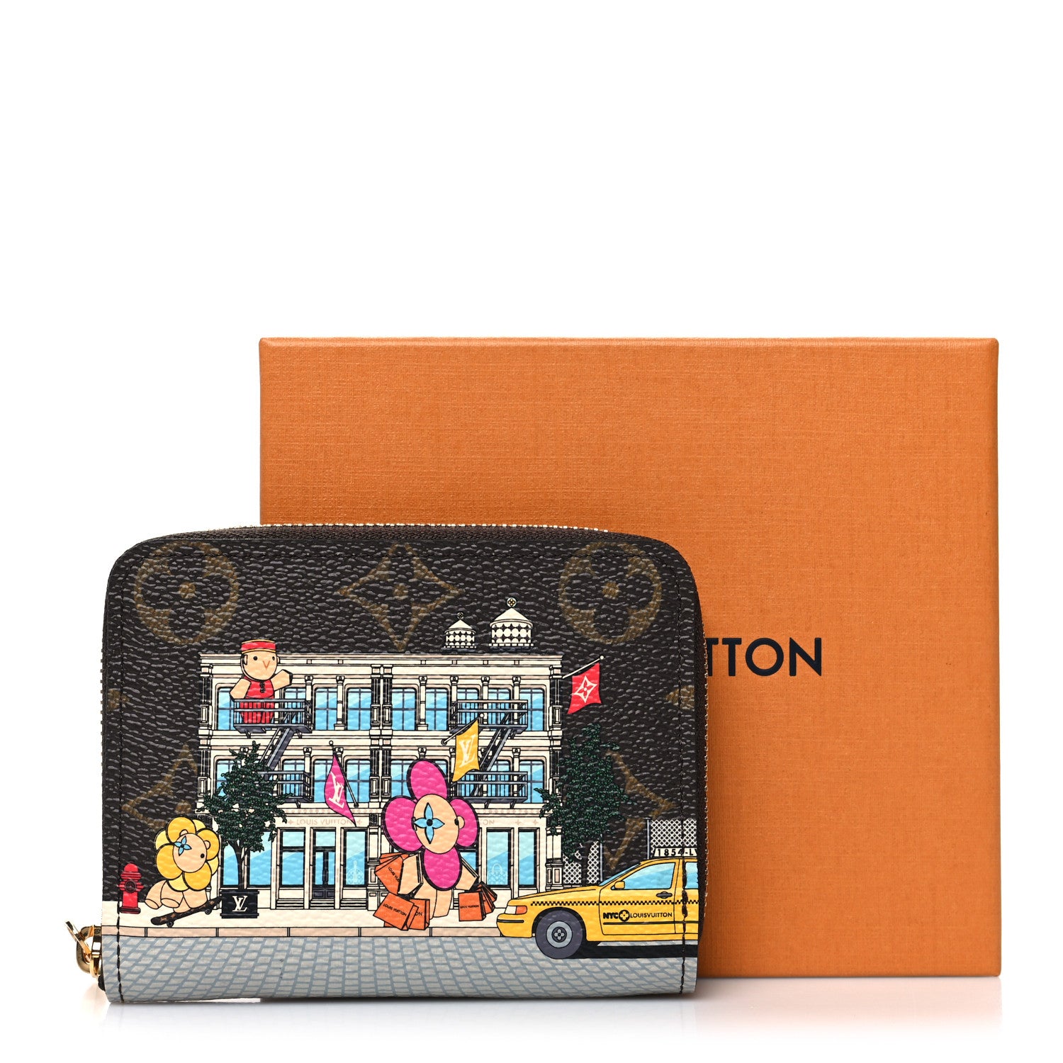 Louis Vuitton Monogram 2022 Christmas Animation New York Soho Zippy Coin Purse Yellow 8 of 8