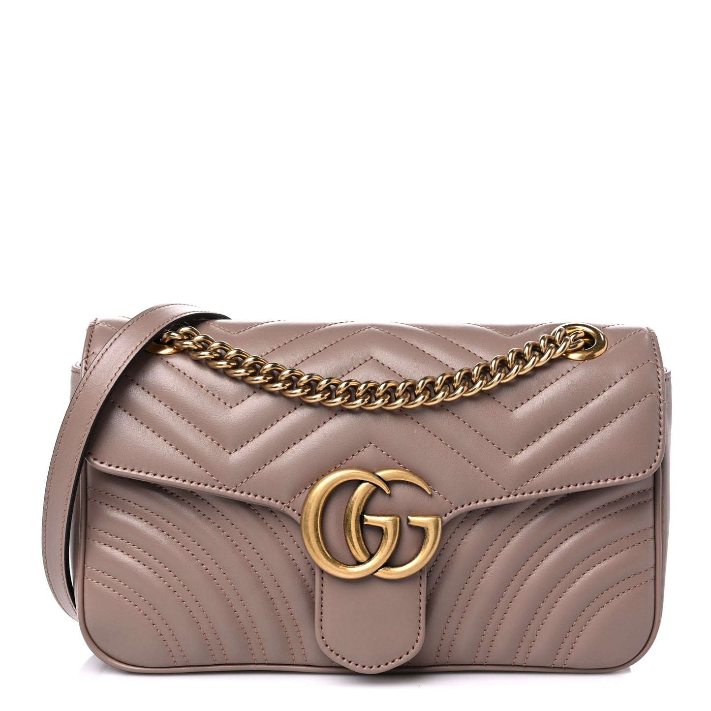 Calfskin Matelasse Small GG Marmont Shoulder Bag Porcelain Rose