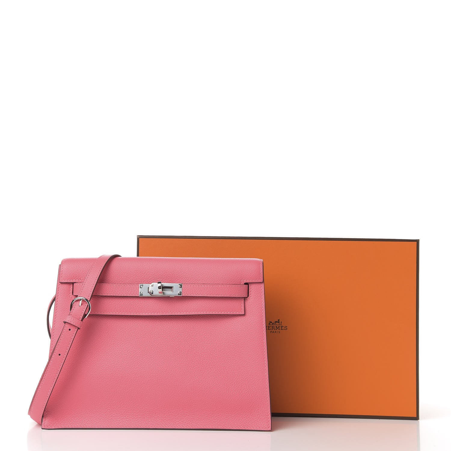 Hermes Evercolor Kelly Danse II Belt Bag Rose Azalee 12 of 12