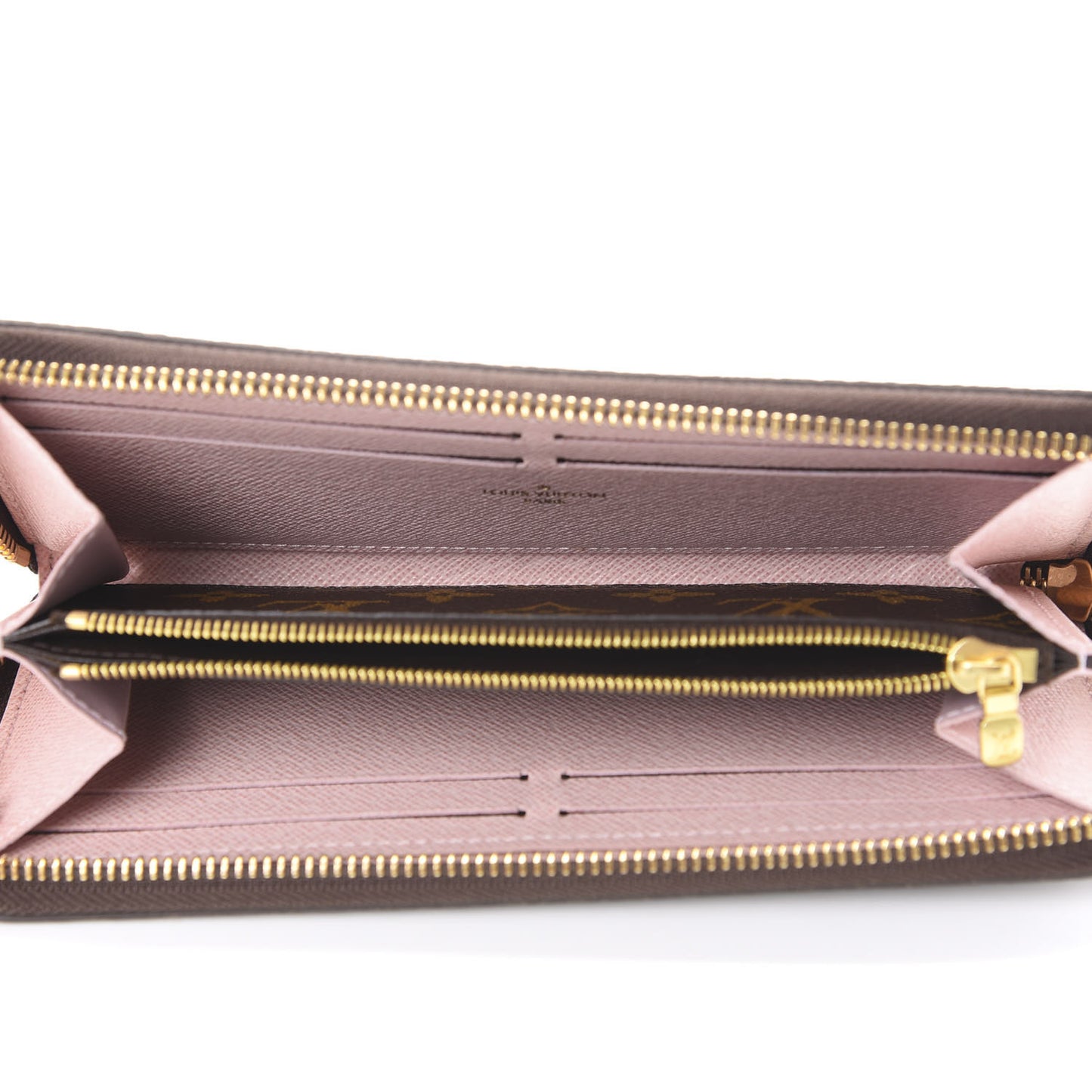 Monogram Clemence Wallet Rose Ballerine