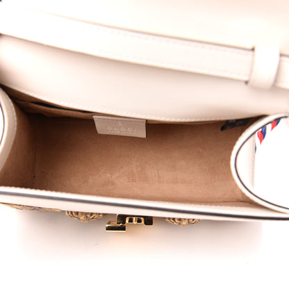 Gucci Calfskin Animal Studs Mini Sylvie Top Handle Bag White 5 of 11