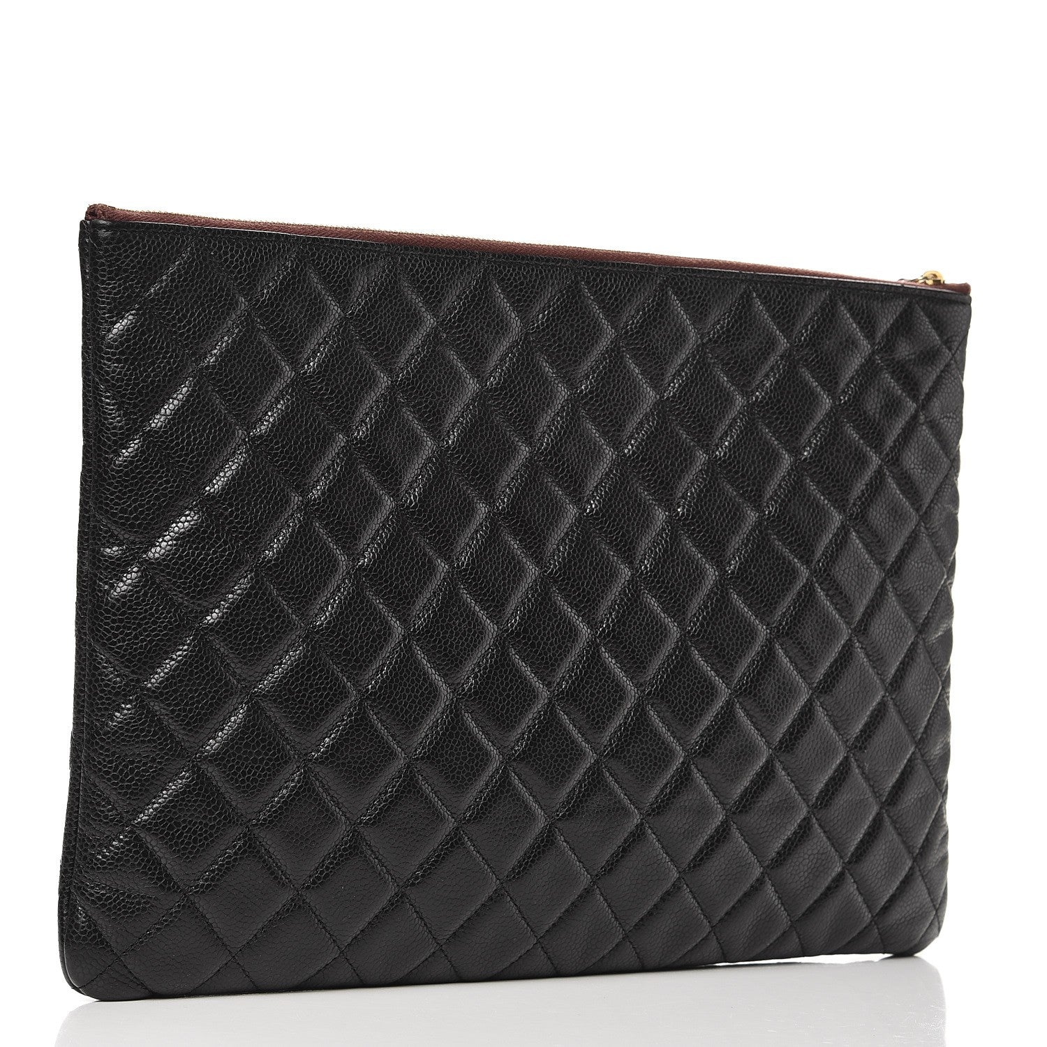 Chanel Caviar Quilted Large Cosmetic Case Black 3 of 7