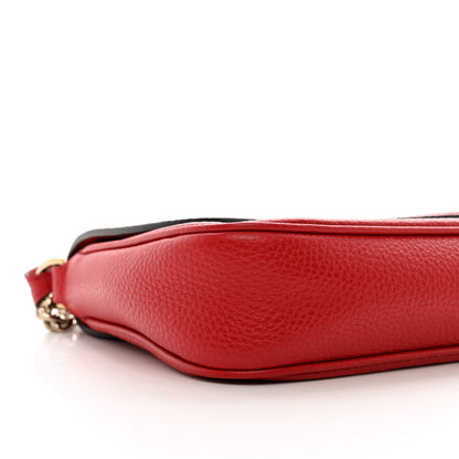 Gucci Pebbled Calfskin Medium Soho Flap Crossbody Vibrant Red 9 of 10