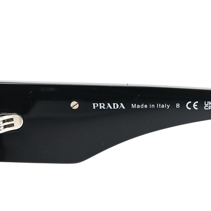 Prada Acetate Oval Symbole Sunglasses SPR 20Z Black 5 of 7