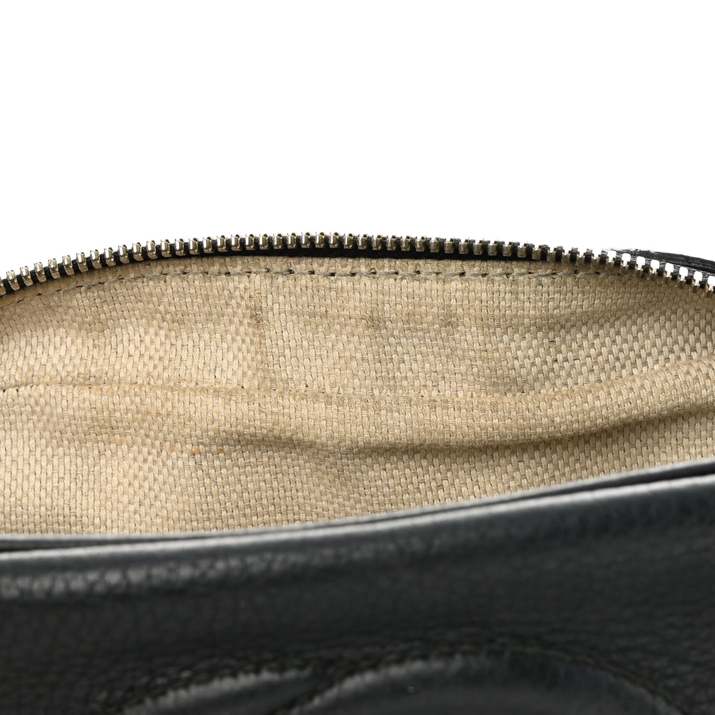 Pebbled Calfskin Small Soho Disco Bag Black