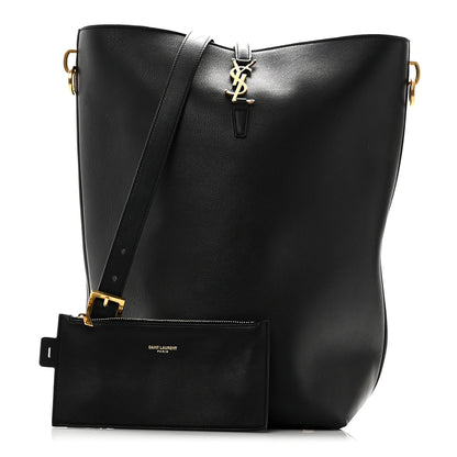 Saint Laurent Shiny Calfskin Le 37 Long Bucket Bag Black 3 of 11