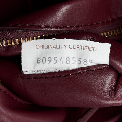 Bottega Veneta Grained Calfskin Maxi Intrecciato Cassette Crossbody Bag Bordeaux 8 of 13
