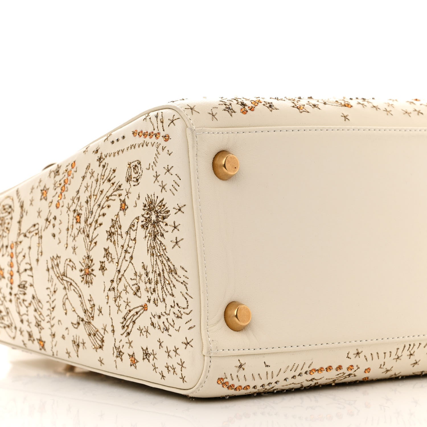 Christian Dior Embroidered Medium Lady Dior White Multicolor 9 of 10