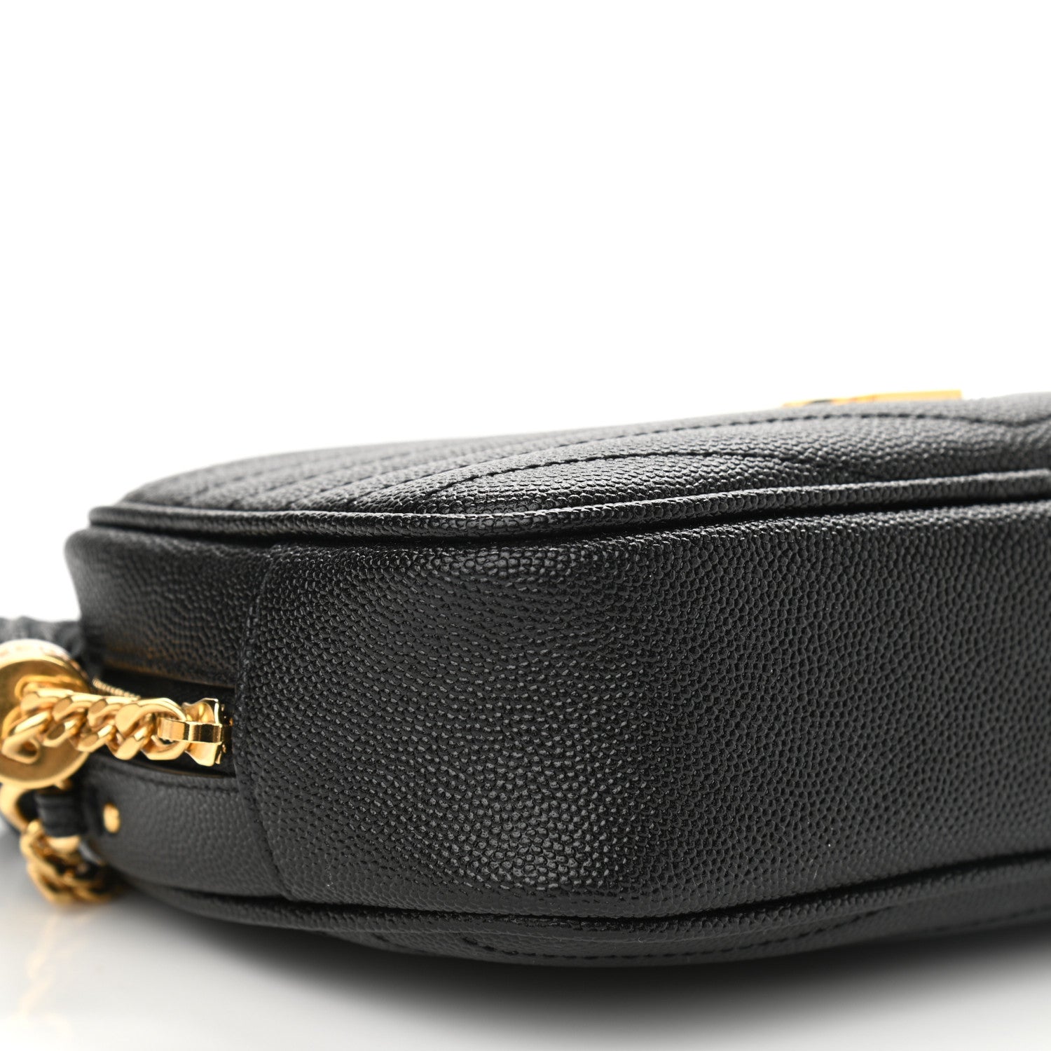 Saint Laurent Grain De Poudre Matelasse Monogram Mini Lou Camera Bag Black 9 of 10