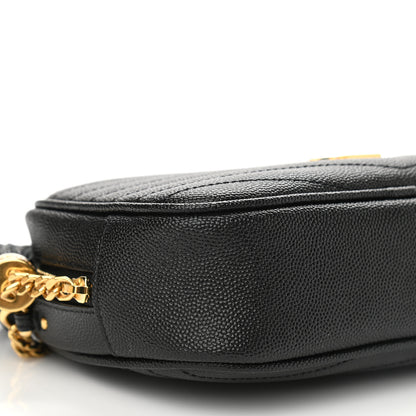 Saint Laurent Grain De Poudre Matelasse Monogram Mini Lou Camera Bag Black 9 of 10