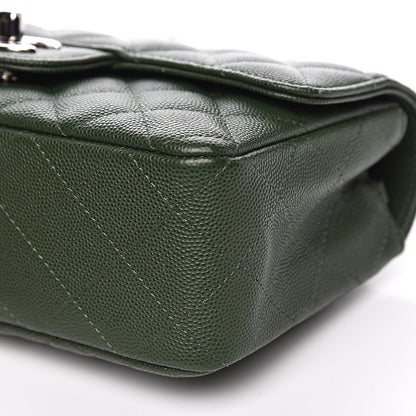 Chanel Caviar Quilted Mini Rectangular Flap Green 9 of 12