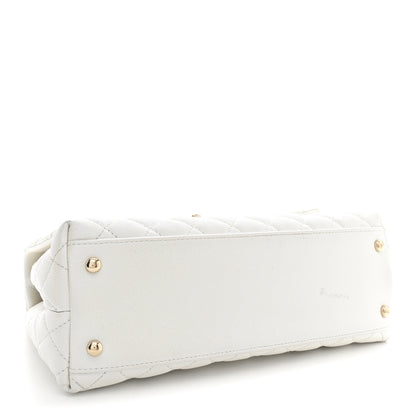 Chanel Iridescent Caviar Quilted Small Coco Handle Flap White 4 of 13