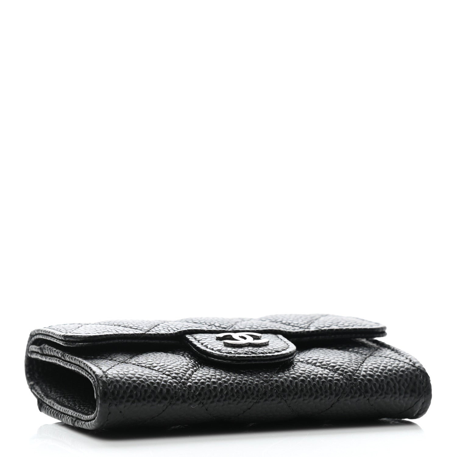 Chanel Caviar Quilted Flap Card Holder Wallet Black 4 of 8