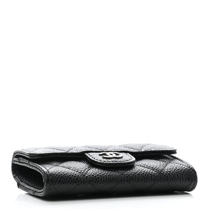 Chanel Caviar Quilted Flap Card Holder Wallet Black 4 of 8