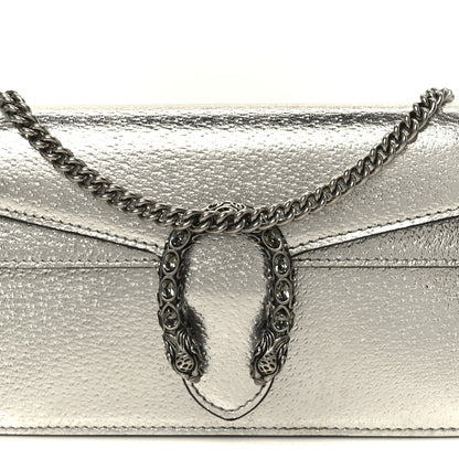 Gucci Metallic Calfskin Super Mini Dionysus Shoulder Bag Silver 7 of 10